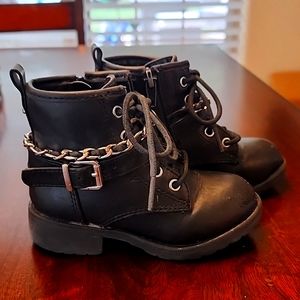 Trendy black girl boots